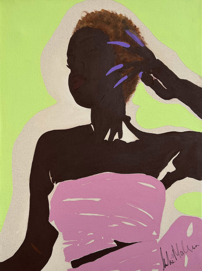 Mekia Machine: Queen in Pale Pink & Vivid Green